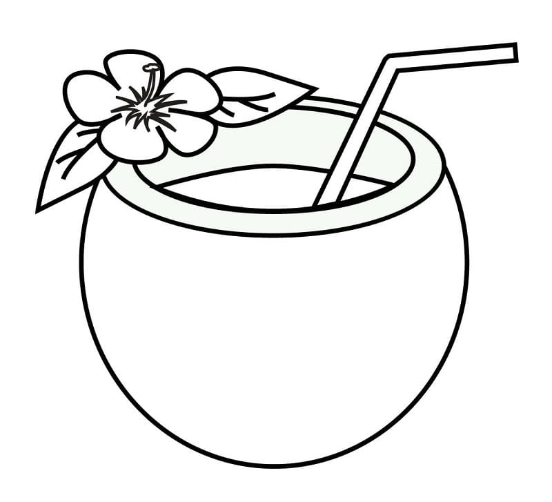 Desenho de Coço Partido para Colorir