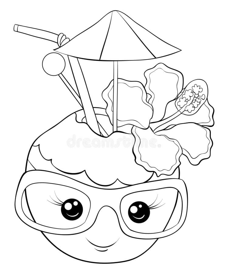 Desenho de Coço Simples para Imprimir Lápis de Cor
