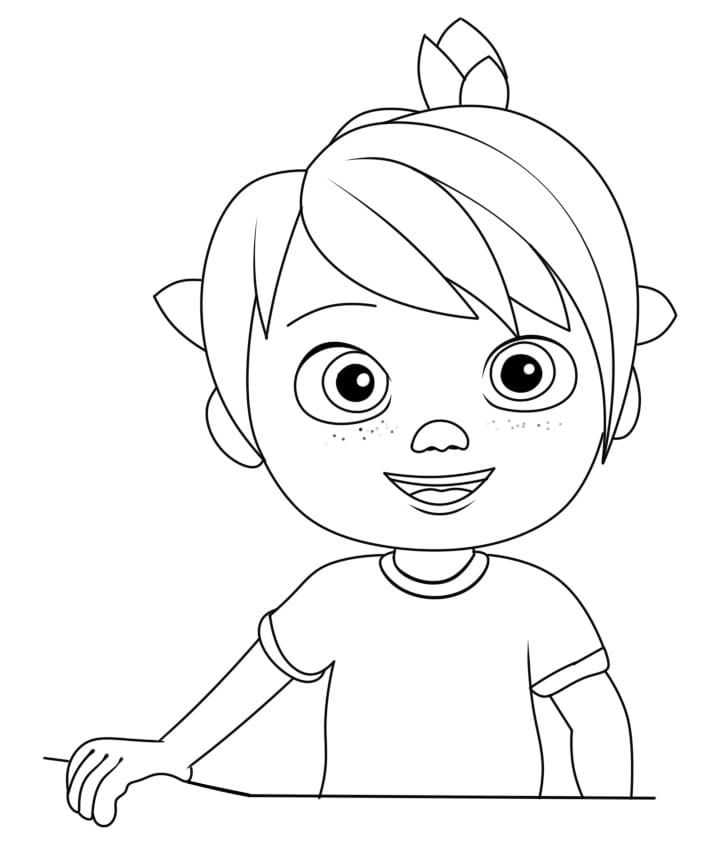 Desenho de Cocomelon Fofo para Colorir