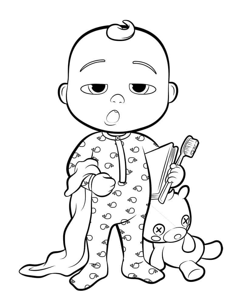 Desenho de Cocomelon Jj Fofo para Colorir