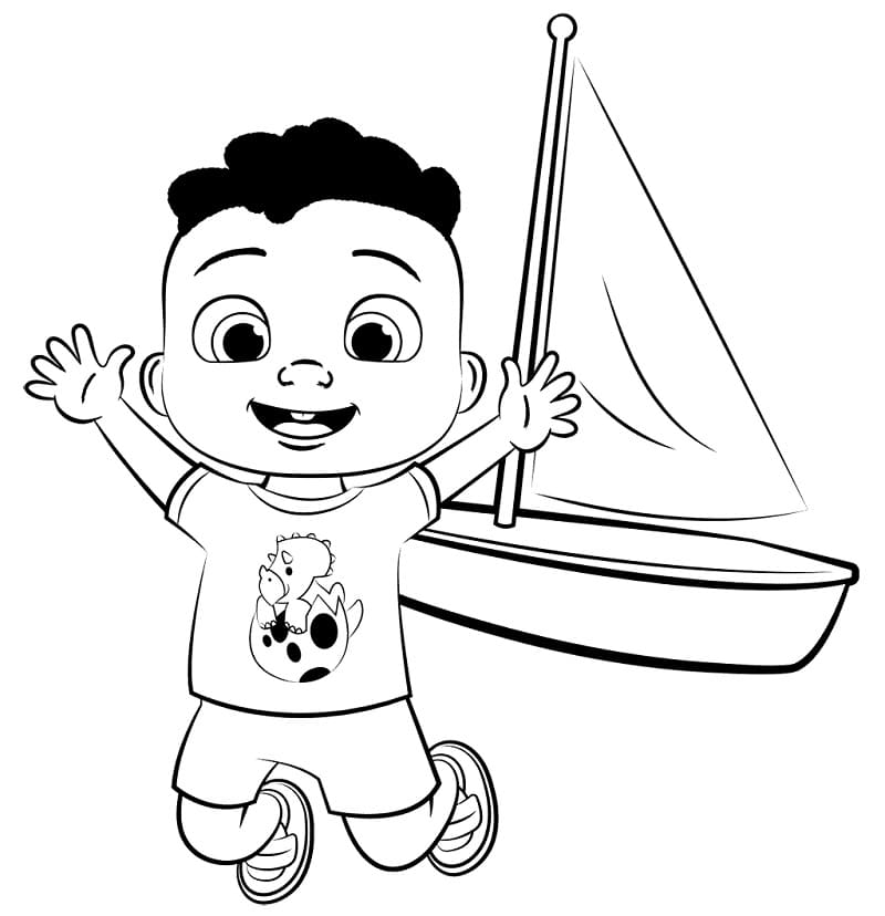 Desenho de Cody Cocomelon para Colorir
