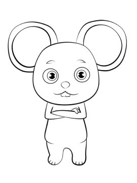 Desenho de Momo Cocomelon para Colorir