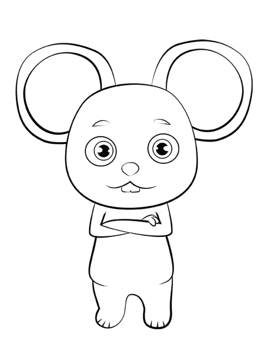 Desenho de Momo Cocomelon para Colorir