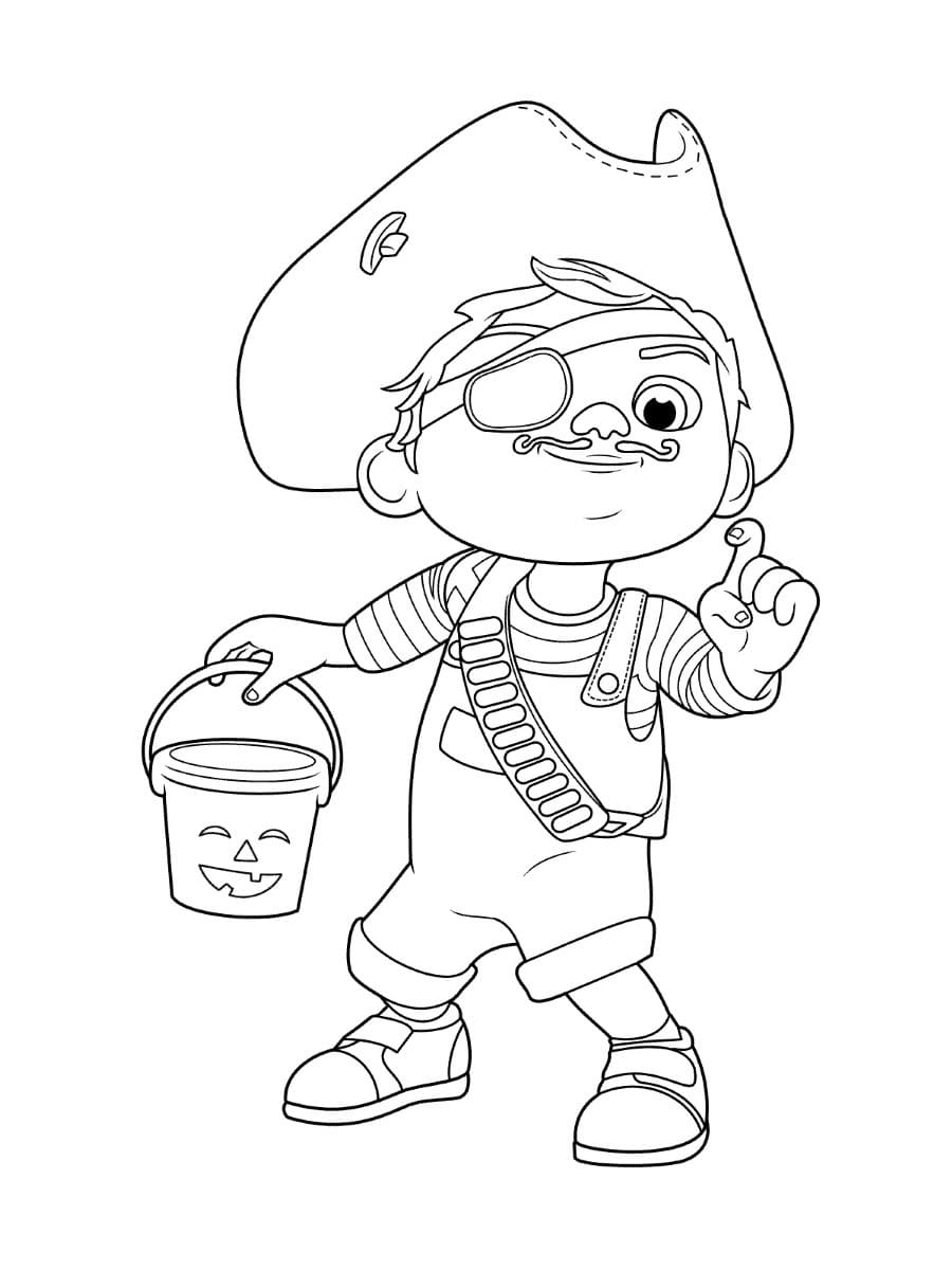 Desenho de Tom Tom Cocomelon para Colorir