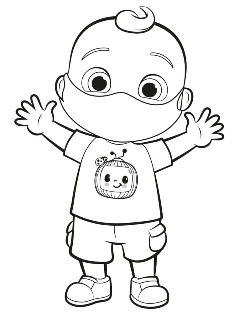 Desenho de Cocomelon Bonito para Colorir Pdf