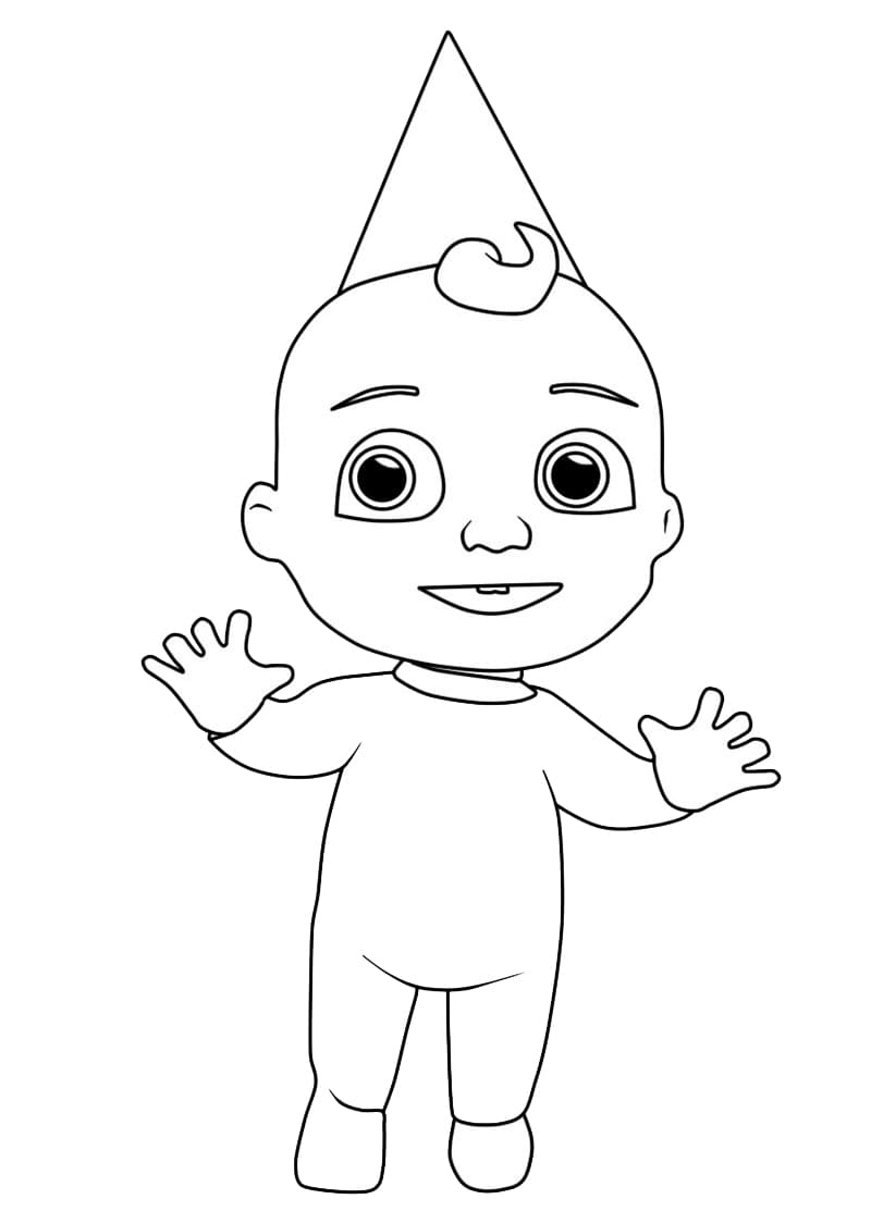 Desenho de Cocomelon Brincando para Colorir
