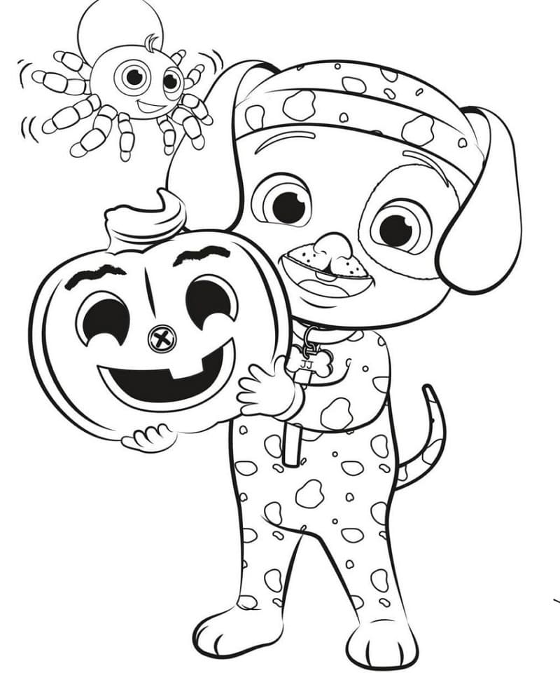 Desenho de Cocomelon com Amigos para Colorir Pdf