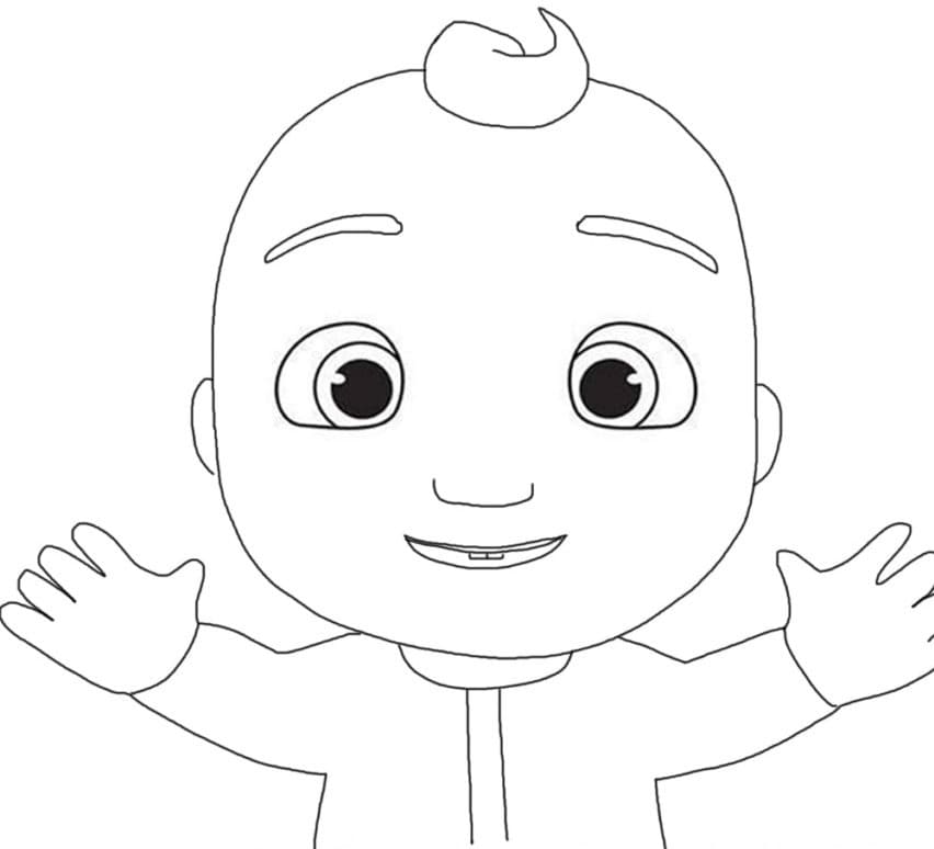 Desenho de Cocomelon com Família Imprimivel Download