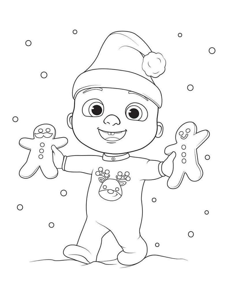 Desenho de Cocomelon com Música para Colorir