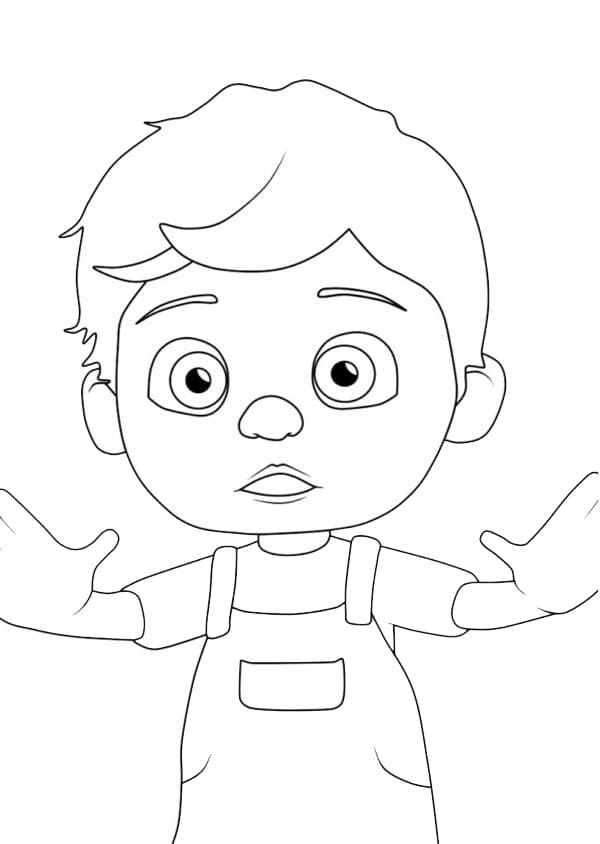Desenho de Cocomelon Simples para Imprimir Lápis de Cor