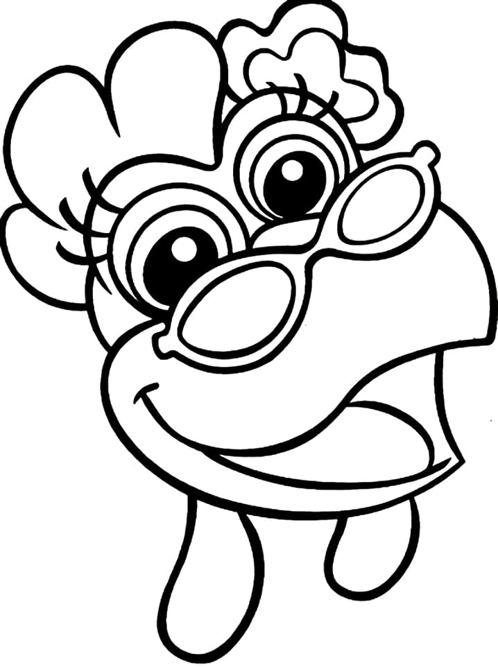 Desenho Zaza de Cocorico para Colorir