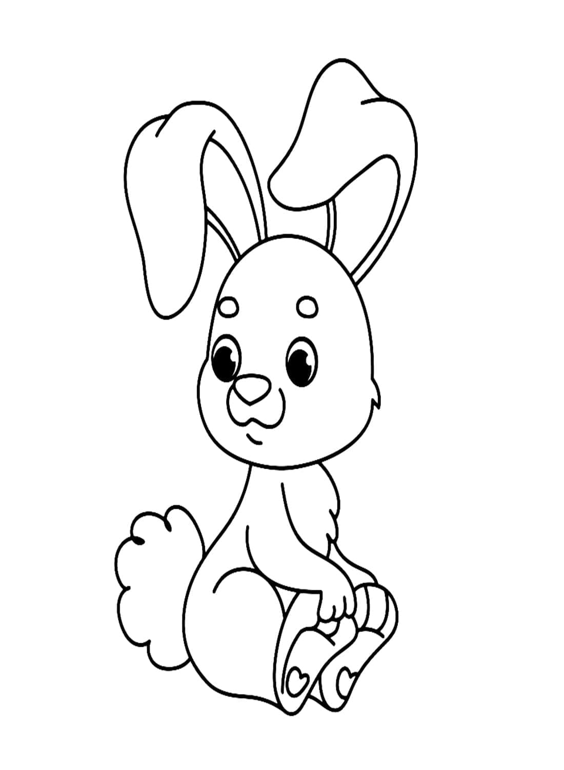 Desenho de Coelha Bonita para Colorir
