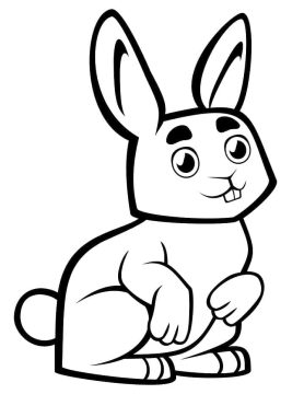 Desenho de Um Coelho Muito Fofo para Colorir