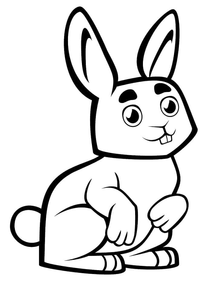 Desenho de um Coelho Muito Fofo para Colorir