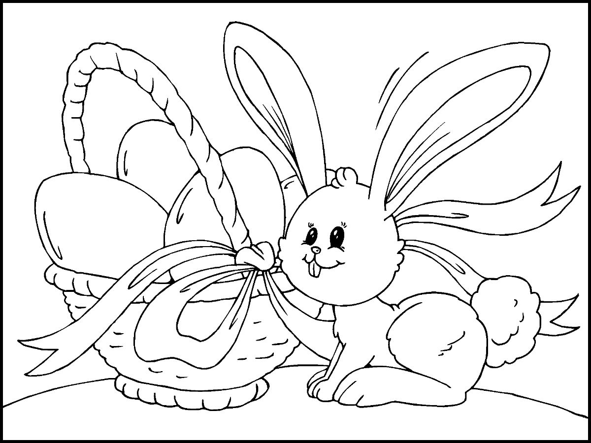 Desenho de Coelho Imprimivel para Colorir