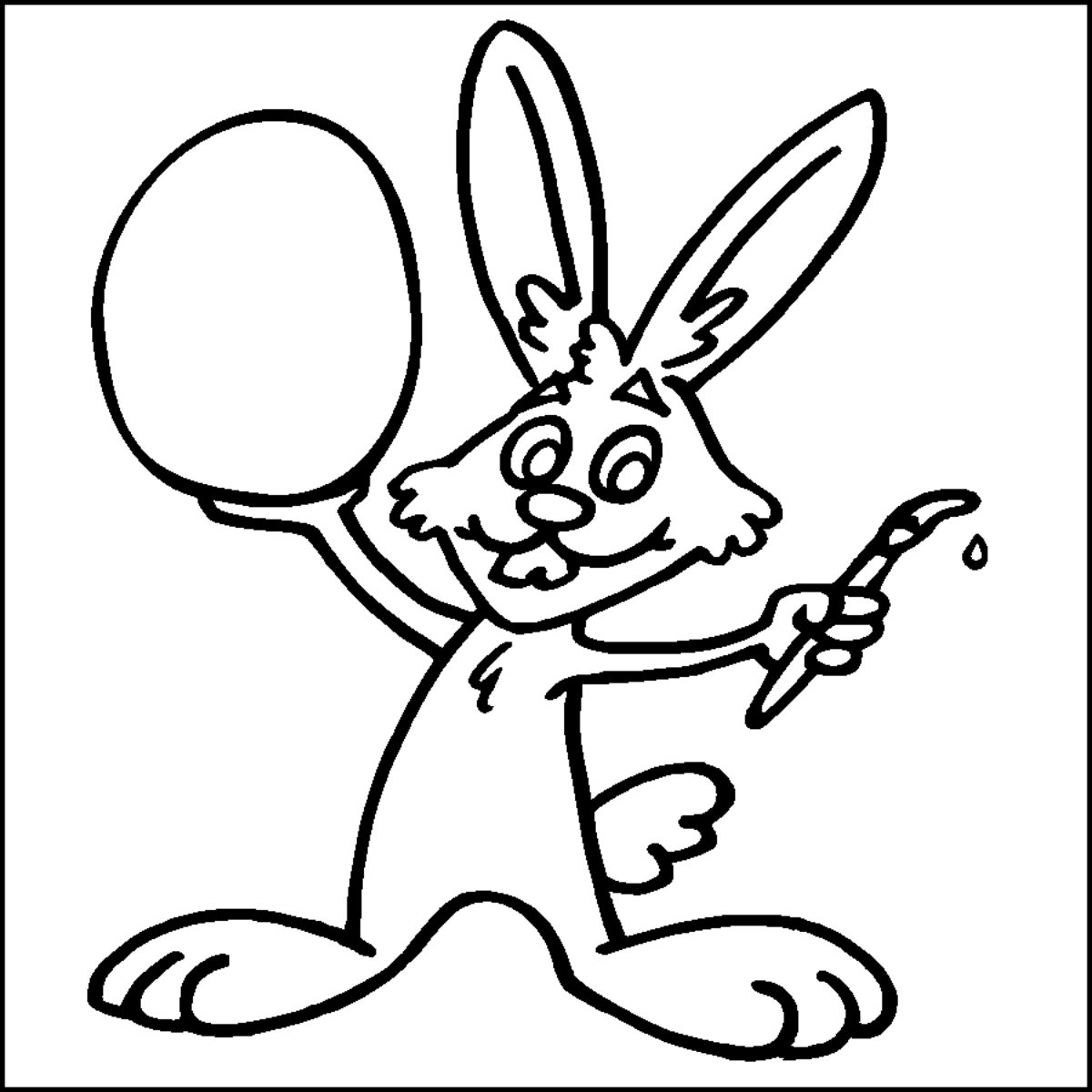 Desenho de Coelho Mágico para Colorir Pdf Grátis