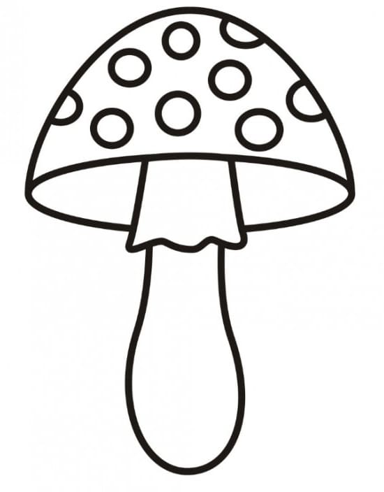 Desenhar Cogumelo para Colorir em Pdf