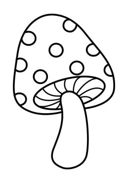 Desenho em Pdf de Cogumelo para Colorir