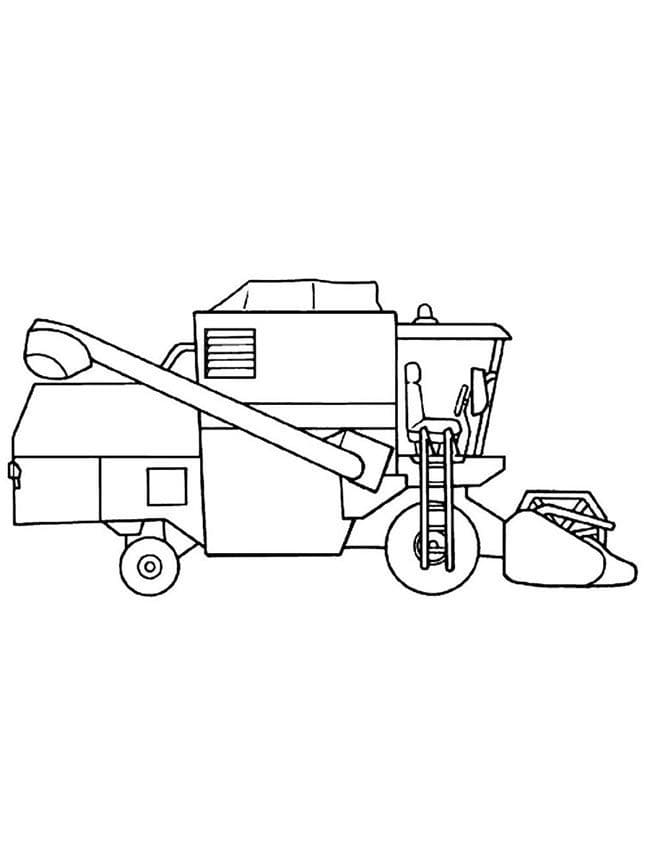 Desenho de Colheitadeira para Crianças de 4 Ano para Colorir