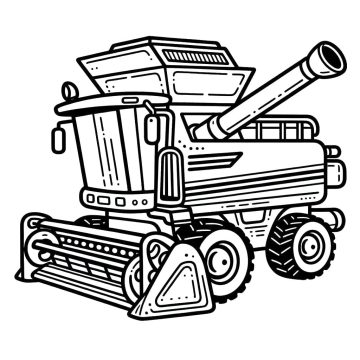 Desenho de Colheitadeira para crianças de 6 Ano para Colorir