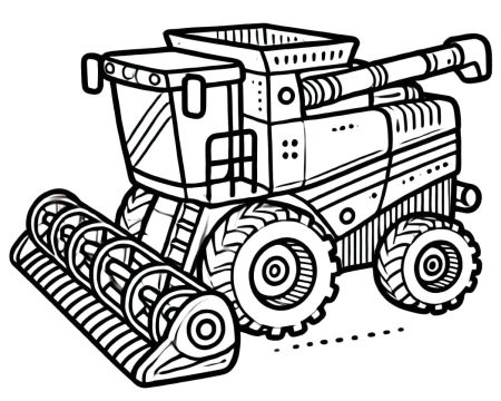 Desenho de Colheitadeira para crianças para Colorir