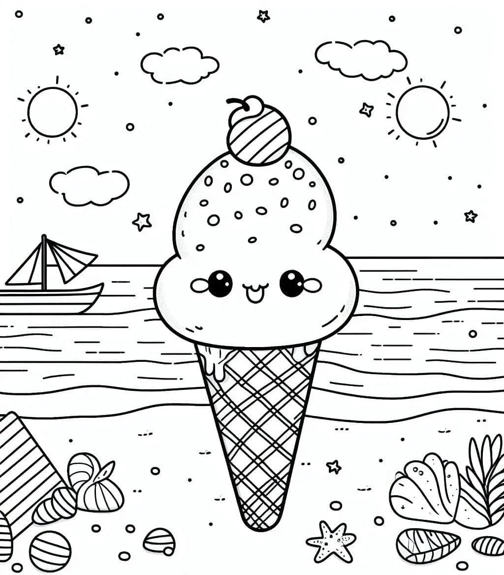 Desenho de Comida Bonita para Colorir Pdf