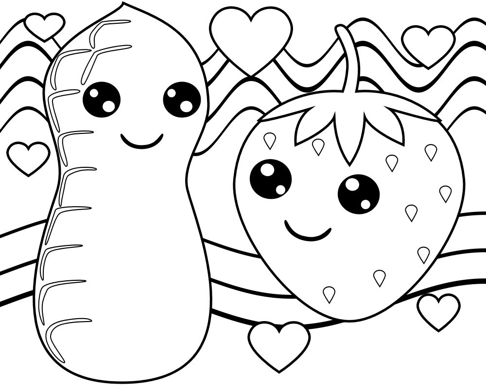 Desenho de Comida Caseira para Colorir Pdf