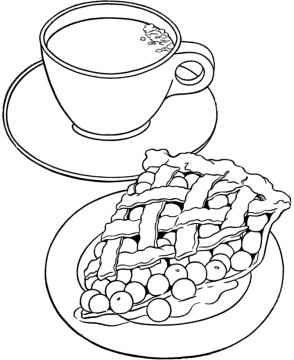 Desenho de Comida para Colorir Pdf