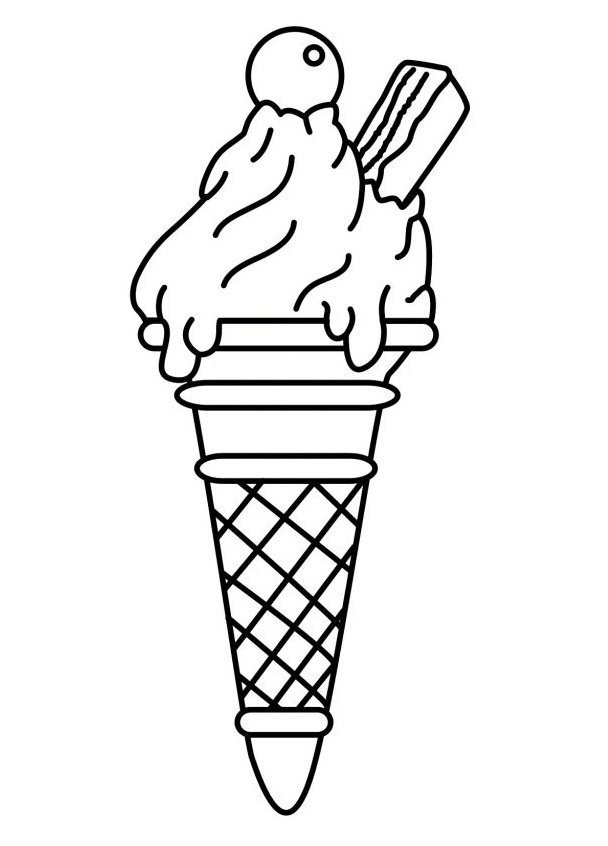 Desenho de Comida para Imprimir Lápis de Cor