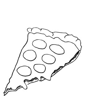 Desenho de Comida Simples para Imprimir lápis de Cor