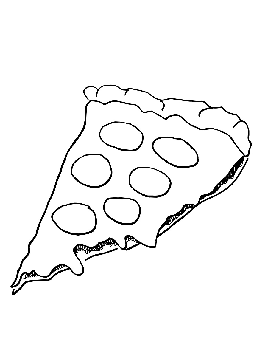Desenho de Comida Simples para Imprimir Lápis de Cor