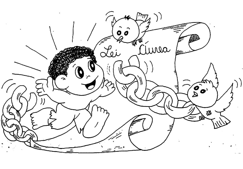 Desenho de Consciência Negra Download para Colorir