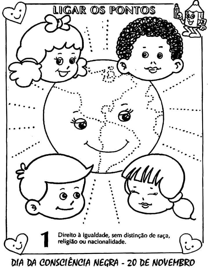 Desenho de Consciência Negra para Imprimir Pdf Grátis