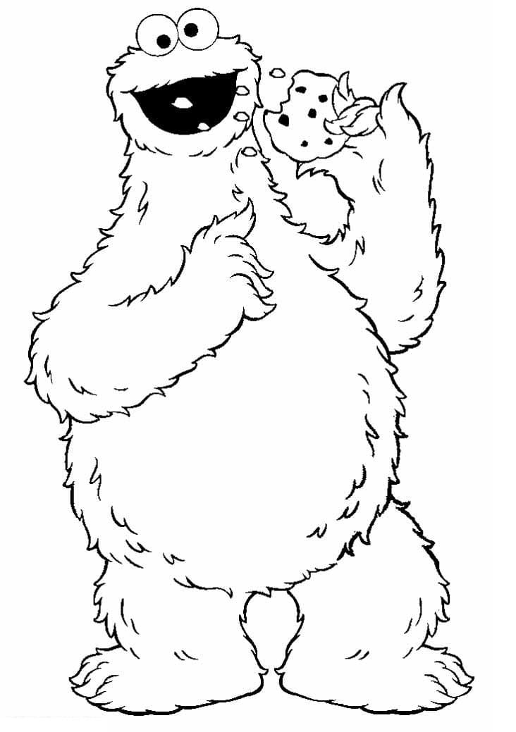 Desenho de Cookie Monster Infantil para Imprimir