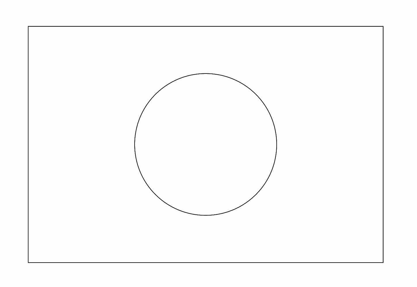 Desenho Bandeira do Japão Copa do Mundo para Colorir
