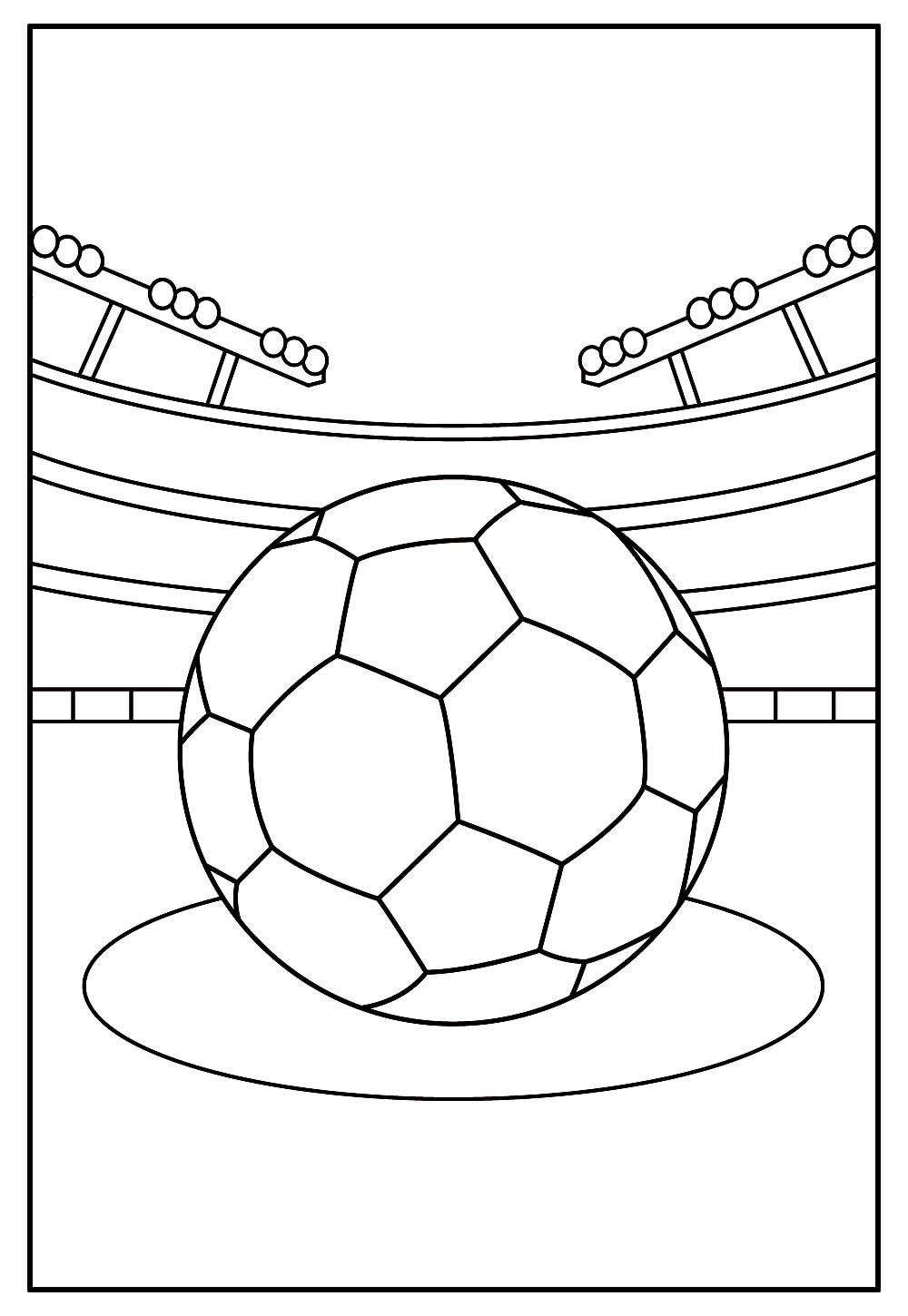 Desenho Bola de Futebol da Copa do Mundo para Colorir