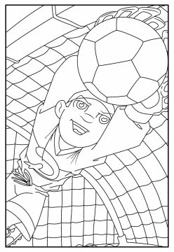 Desenho Goleiro incrível da Copa do Mundo para Colorir