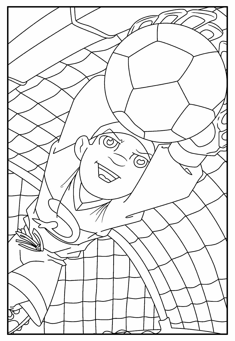 Desenho Goleiro Incrível da Copa do Mundo para Colorir
