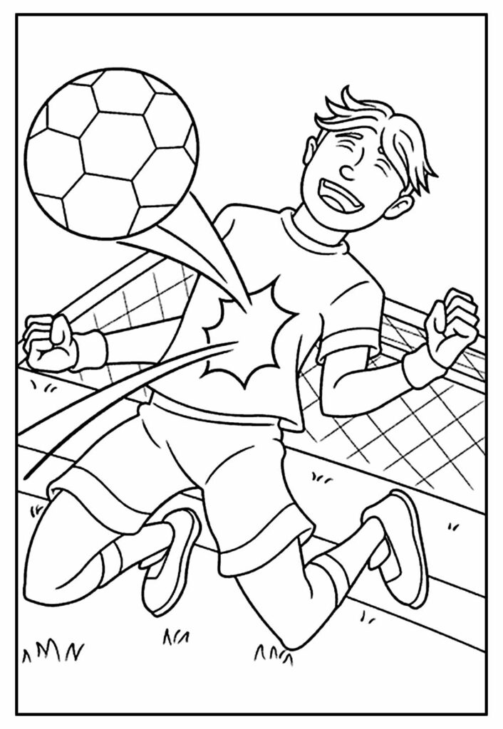 Desenho Jogador Habilidoso da Copa do Mundo para Colorir