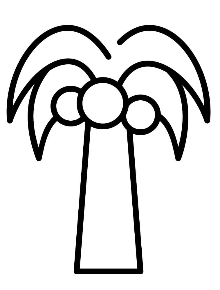Desenho de Coqueiro para Colorir Pdf