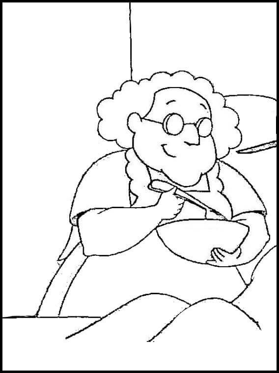 Desenho da Muriel Bagge Cozinhando para Colorir