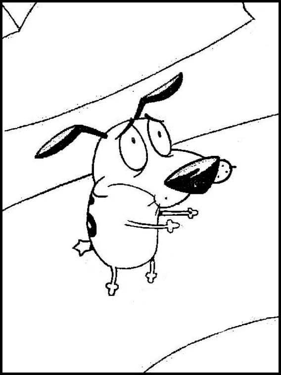 Desenho de Coragem o Cão Covarde Detalhado para Colorir Pdf