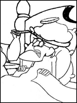 Desenho de Eustace Bagge Deitado para Dormir para Colorir