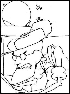 Desenho de Eustace Bagge Irritado para Colorir
