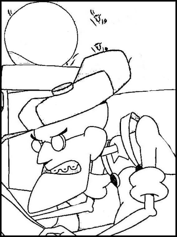 Desenho de Eustace Bagge Irritado para Colorir