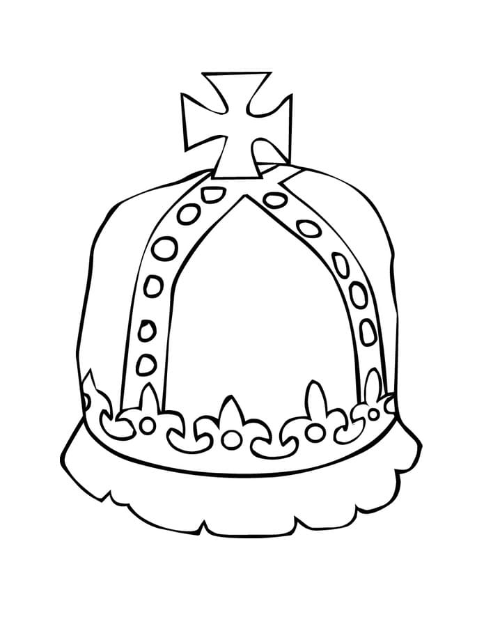 Desenho de Corôa no Cabide para Colorir