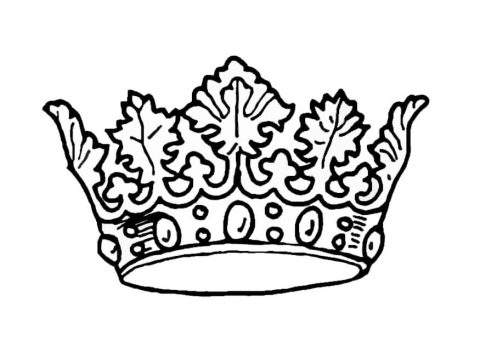 Desenho de corôa para Colorir Pdf