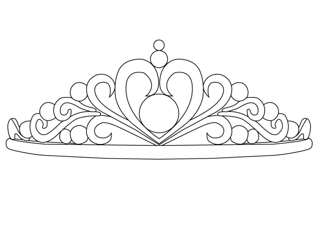 Desenho de Corôa Simples para Imprimir Lápis de Cor