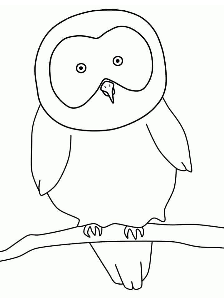Desenho de Coruja Simples para Colorir