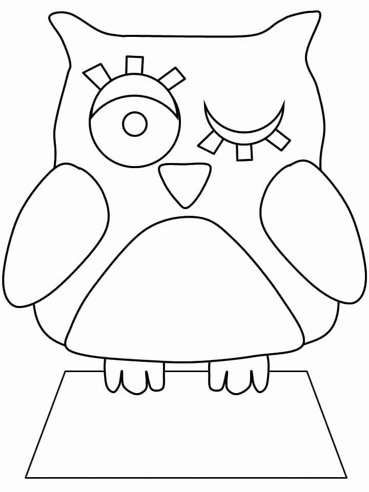 Desenho de uma Coruja Muito Linda para Colorir
